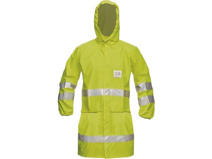 Antistatický nepromokavý reflexní plášť s kapucí Vektor LYME AS 1/2