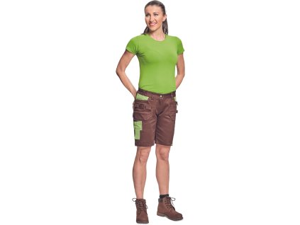 Dámské kraťasy CRV Jowie - HNĚDÁ/ZELENÁ 1/3