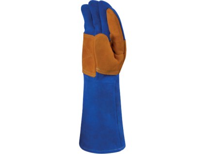 Kožené rukavice Delta PLUS TER300 - MODRÁ/ŽLUTÁ 1/2