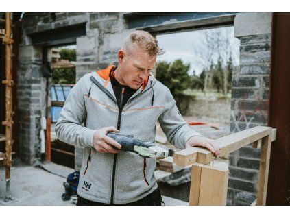 Mikina na zip s kapucí Helly Hansen CHELSEA EVOLUTION - ŠEDÁ MELANGE 1/3
