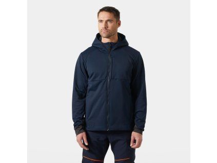 Mikina na zip s kapucí Helly Hansen TECH HOODED MIDLAYER - NAVY 1/8