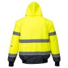 Nepromokavá reflexní bunda s kapucí Portwest Bomber Hi-Vis Contrast 3v1 - žtutá/tmavě modrá 2/2