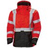 Nepromokavá reflexní bunda s kapucí Helly Hansen UC-ME SHELL - HI-VIS ČERVENÁ/ŠEDÁ EBONY 6/7