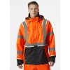 Nepromokavá reflexní bunda s kapucí Helly Hansen UC-ME SHELL - HI-VIS ORANŽOVÁ/ŠEDÁ EBONY 1/7