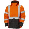 Nepromokavá reflexní bunda s kapucí Helly Hansen UC-ME SHELL - HI-VIS ORANŽOVÁ/ŠEDÁ EBONY 6/7