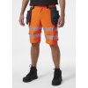 Reflexní strečové kraťasy Helly Hansen ICU CONSTRUCTION SHORTS CLASS 1 - ORANŽOVÁ/ŠEDÁ EBONY 1/6