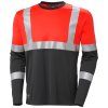 Reflexní tričko s dlouhým rukávem Helly Hansen ADDVIS CLASS 1 - ČERVENÁ/ŠEDÁ EBONY 4/5