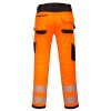 Dámské reflexní strečové kalhoty Portwest PW3 Hi-Vis - ORANŽOVÁ/ČERNÁ 2/2