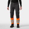 Reflexní kalhoty Helly Hansen ALNA 4X HH CONNECT HI-VIS CLASS 1 - ORANŽOVÁ/EBONY 1/8
