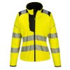 Dámská softshellová reflexní bunda Portwest PW3 Hi-Vis - ŽLUTÁ/ČERNÁ 1/2