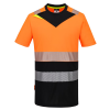 Reflexní tričko krátkým rukávem Portwest DX4 - ORANŽOVÁ/ČERNÁ 1/2