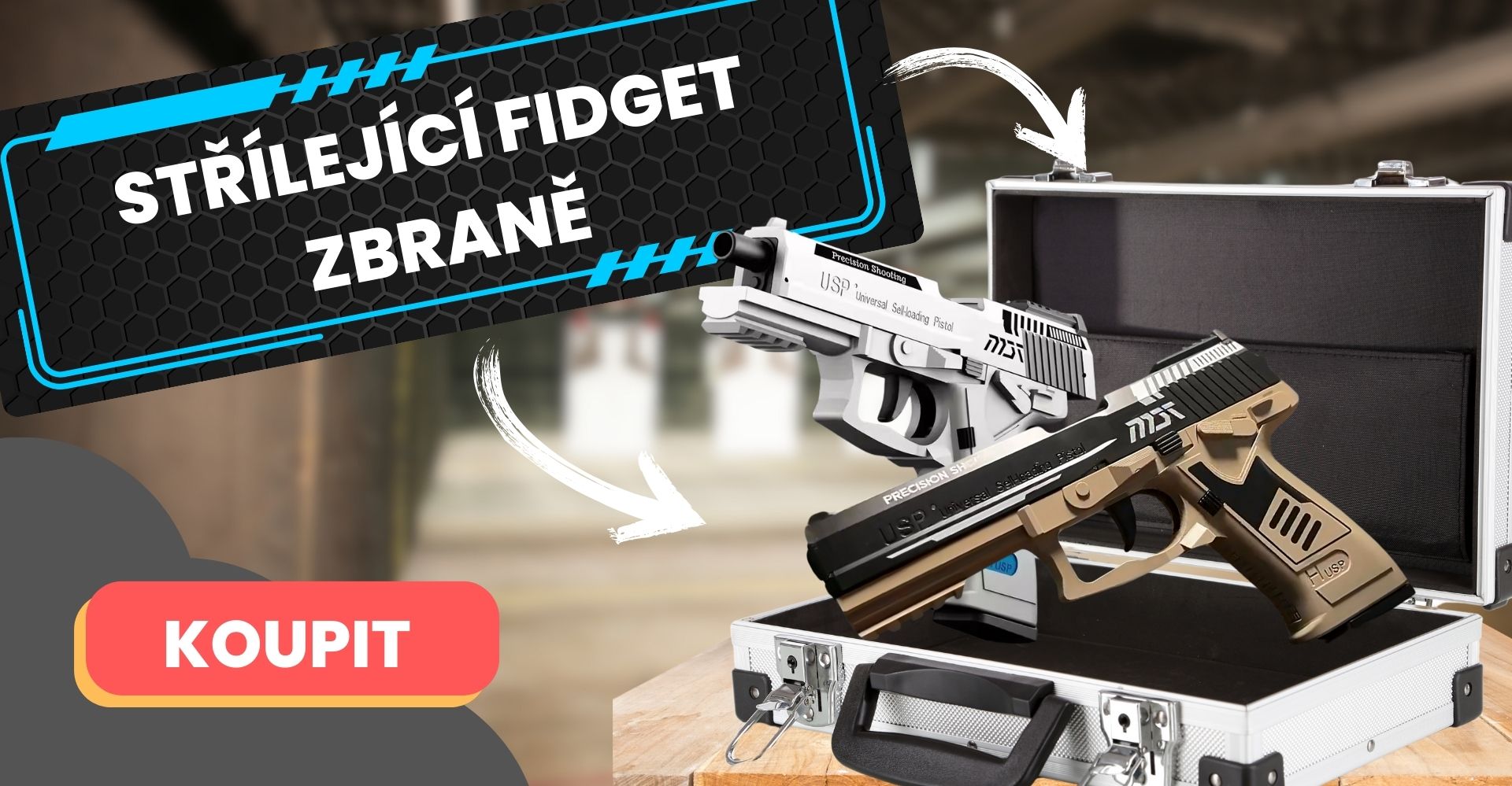 Virální střílející fidget guns