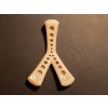 Světle hnědá odolná nylonová žvýkací hračka SodaPup MOD wishbone 15,2 cm x 10,9 cm