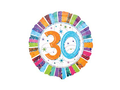 18"Fóliový balón číslo 30 Radiant Birthday