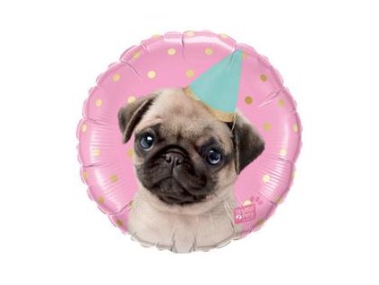 18"Fóliový balón Studio Pets - Party Pug