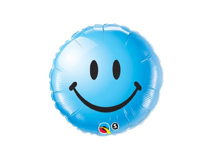 18"Fóliový balón Smile Face Blue