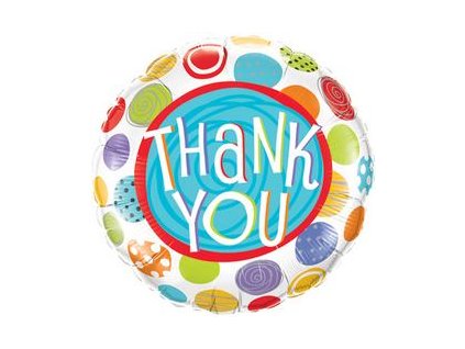 18"Fóliový balón Thank You Patterned Dots