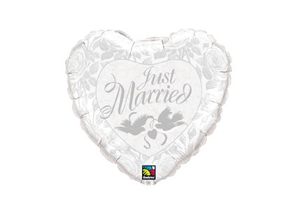 18"Fóliový balón  Just Married heart