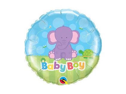 18" Fóliový balón Baby Boy Elephant