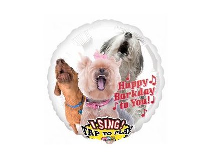28" Fóliový balón Happy Birthday Dogs barking