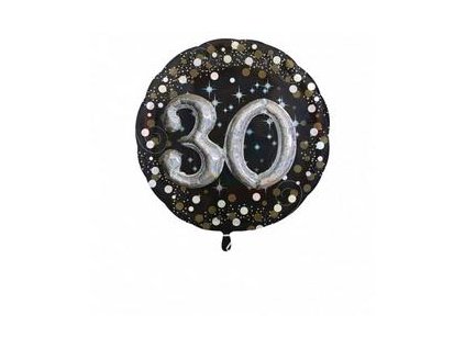 32" Fóliový balón 3D - Sparkling Birthday 30 Super