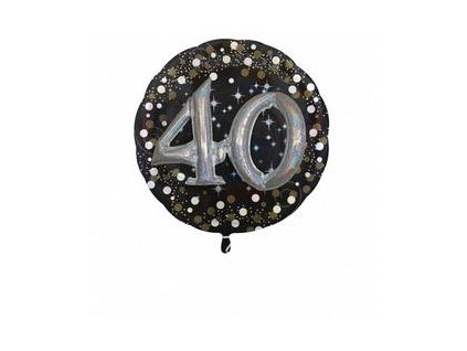 32" Fóliový balón 3D - Sparkling Birthday 40 Super