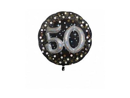 32" Fóliový balón 3D - Sparkling Birthday 50 Super