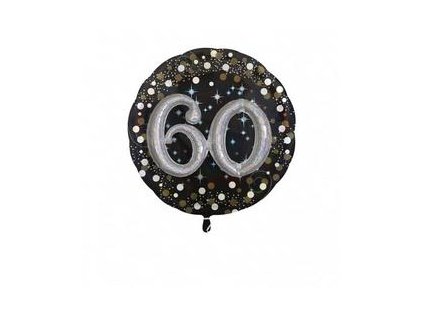 32" Fóliový balón 3D - Sparkling Birthday 60 Super