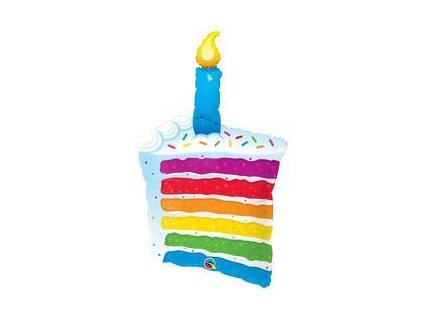 41" Fóliový balón Rainbow Cake and Candles Super S