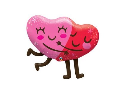 36" Fóliový balón Hugging Hearts Super Shape