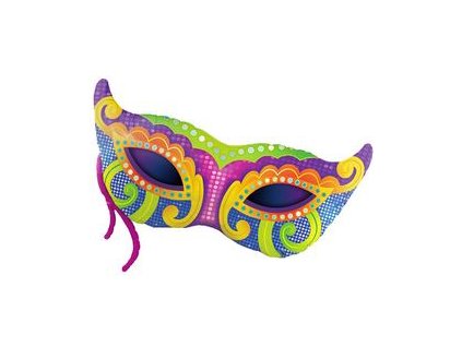 38" Fóliový balón Mardi Gras Mask Super Shape