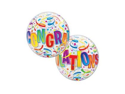 22" Balón Congratulations Around Bubble