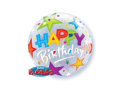 22" Balón Birthday Brilliant Stars Bubble