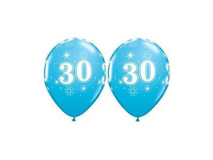 11" Latexový balón 30 Sparkle Blue 6ks