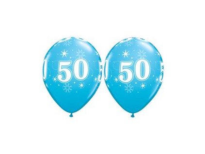 11" Latexový balón 50 Sparkle Blue 6ks