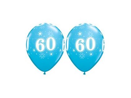 11" Latexový balón 60 Sparkle Blue 6ks