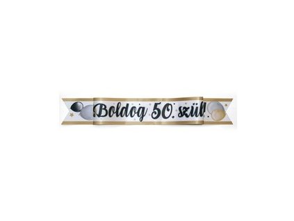 boldog 50 szulinapot elegans leggombos parti vallszalag mv25388