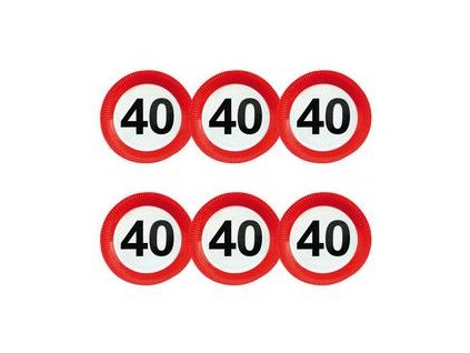 40 es szamos sebessegkorlatozo szulinapi parti tanyer m20680
