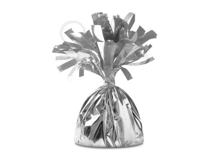 Ťažítko na balóny so strapcom silver