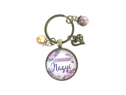 Kľúčenka s maďarským nápisom "Legdrágább Nagyi"
