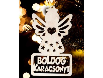 large 1604367603 h 250 DG035 Karácsonyfadísz Angyal Boldog Karácsonyt
