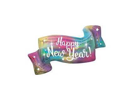 irizalo szines happy new year banner super shape szilveszteri folia lufi n4026201