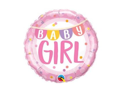 18 inch es baby girl banner dots folia lufi babaszuletesre q85851