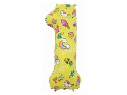 BALONEK foliovy cislice 1 78cm 12BCHOB1