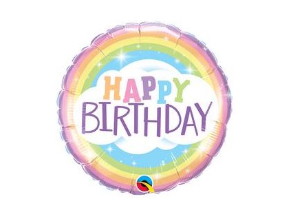 18 inch es happy birthday rainbow szivarvany szulinapi folia lufi q78658