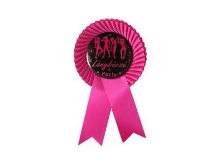 ciklamen szalagos fekete roszaszin lanybucsu party kituzo mszk23742