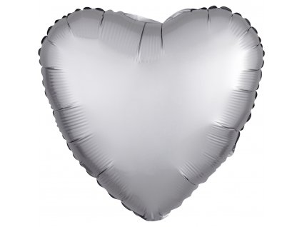 BALONEK foliovy Srdce platinove 43cm 303680601