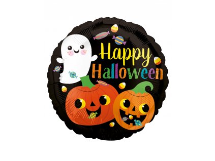 happy geist und kuerbiss folienballon happy ghost and pumpkin foil ballon 38802 01