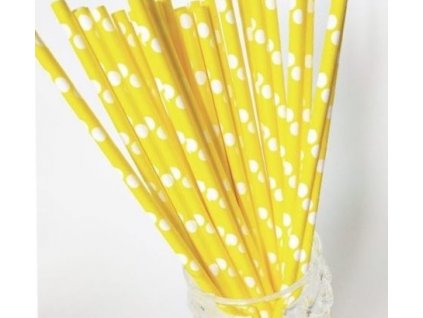 polka dots paper straw yellow 234 635x635 1