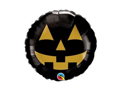 18 inch es fekete arany tok jack face black and gold halloween folia lufi q89832